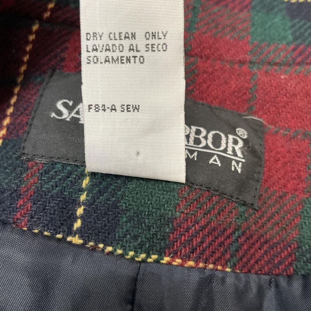 Sag Harbor Blazer Womens 24W Multicolor Wool Tweed Lined Pockets Button - Picture 5 of 7